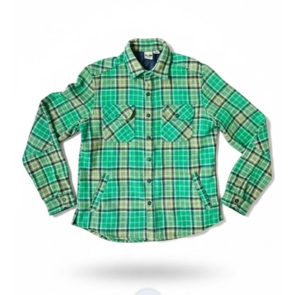 All-Son Green/Black Plaid Wool Blend Shirt Jacket Men’s Medium EUC!